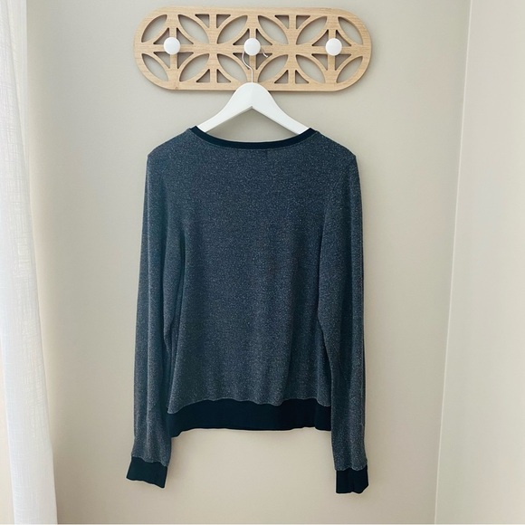 Wildfox Pullover Glitter Heart Sweater Black/White Sz Small - Picture 7 of 10
